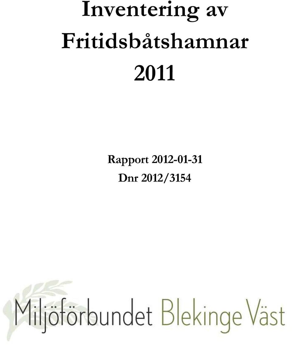 2011 Rapport