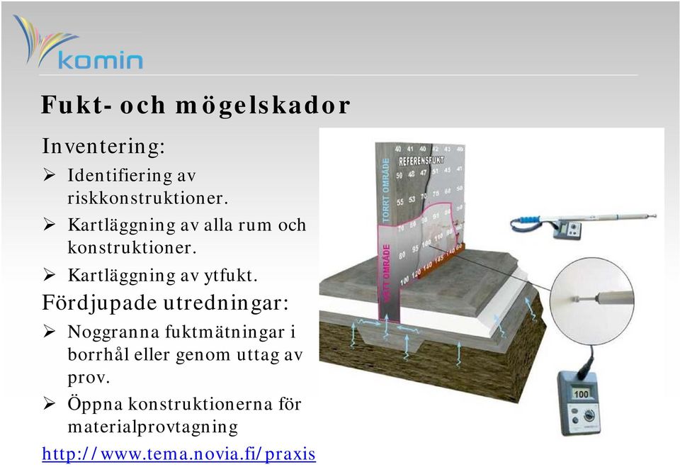 Fördjupade utredningar: Noggranna fuktmätningar i borrhål eller genom uttag