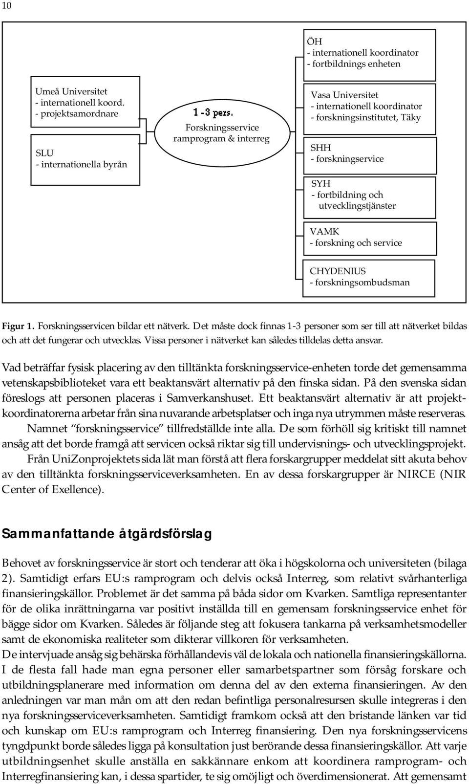 utvecklingstjänster VAMK forskning och service CHYDENIUS forskningsombudsman Figur 1. Forskningsservicen bildar ett nätverk.