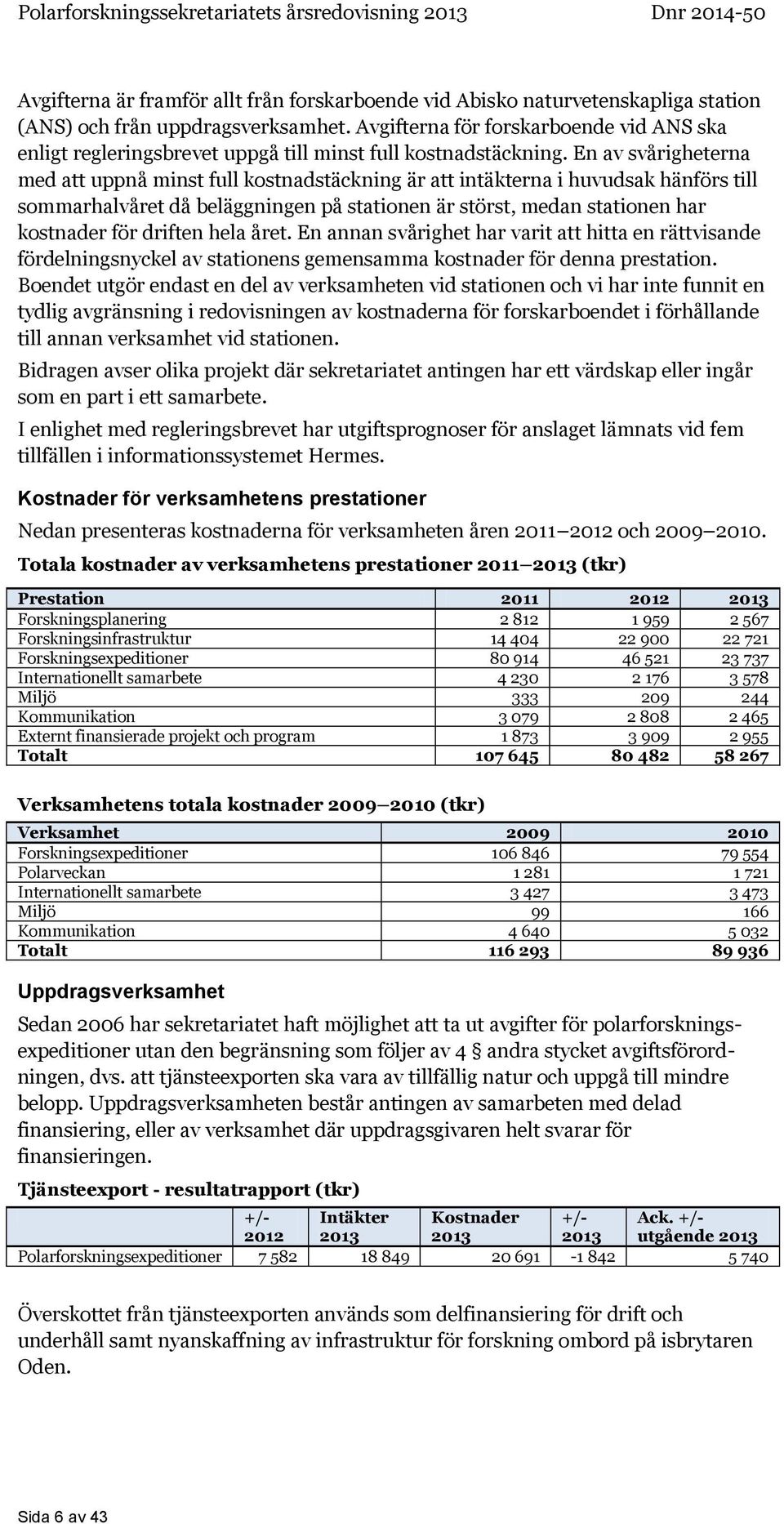 En av svårigheterna med att uppnå minst full kostnadstäckning är att intäkterna i huvudsak hänförs till sommarhalvåret då beläggningen på stationen är störst, medan stationen har kostnader för