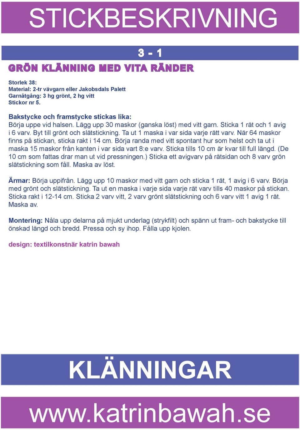 STICKBESKRIVNINGAR. - PDF Gratis nedladdning