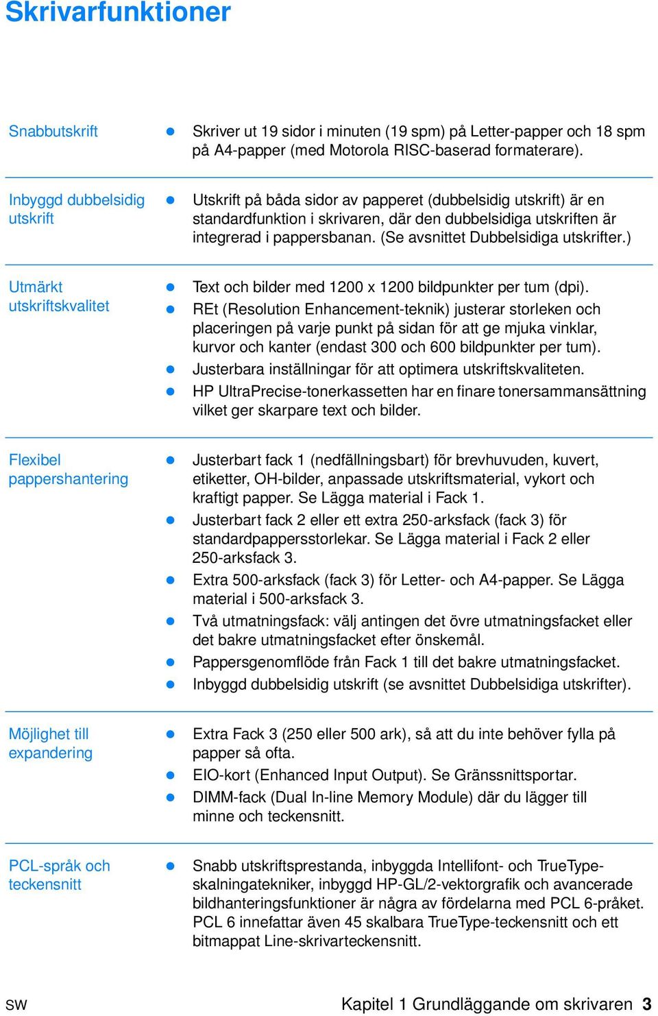 ) Utmärkt utskriftskvalitet! Text och bilder med 1200 x 1200 bildpunkter per tum (dpi).