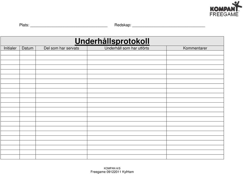 Initialer Datum Del som har