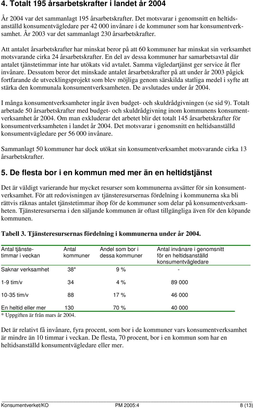 Att antalet årsarbetskrafter har minskat beror på att 60 kommuner har minskat sin verksamhet motsvarande cirka 24 årsarbetskrafter.