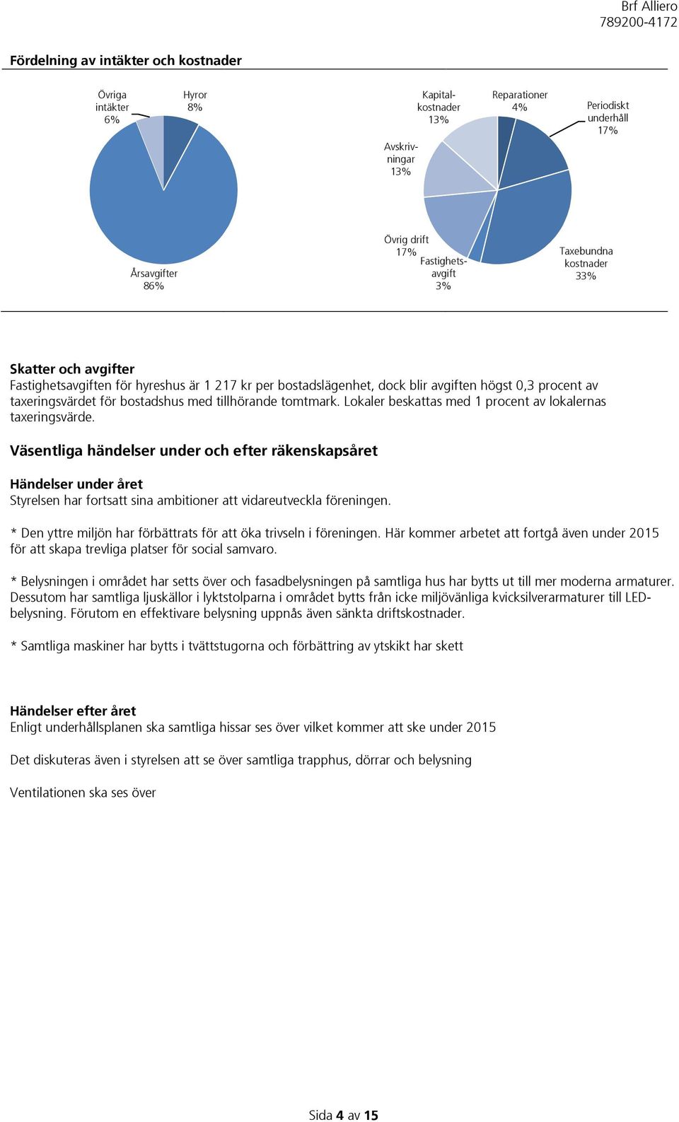 tomtmark. Lokaler beskattas med 1 procent av lokalernas taxeringsvärde.