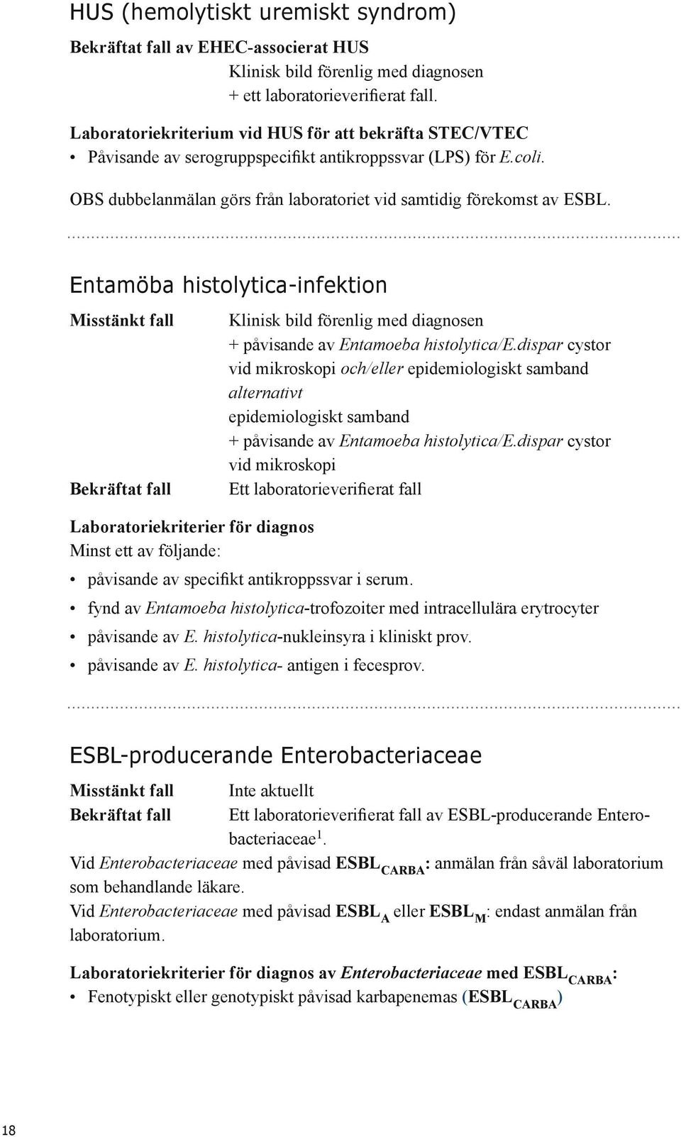 Entamöba histolytica-infektion + påvisande av Entamoeba histolytica/e.