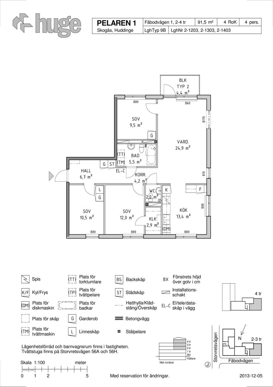 4,2 m² 24,9 m² WC 2, m² 1,5 m² 12, m² 2,9 m² 13,4 m² Backskåp E-C