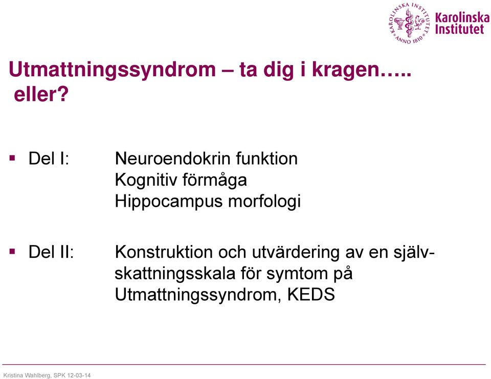 Hippocampus morfologi Del II: Konstruktion och