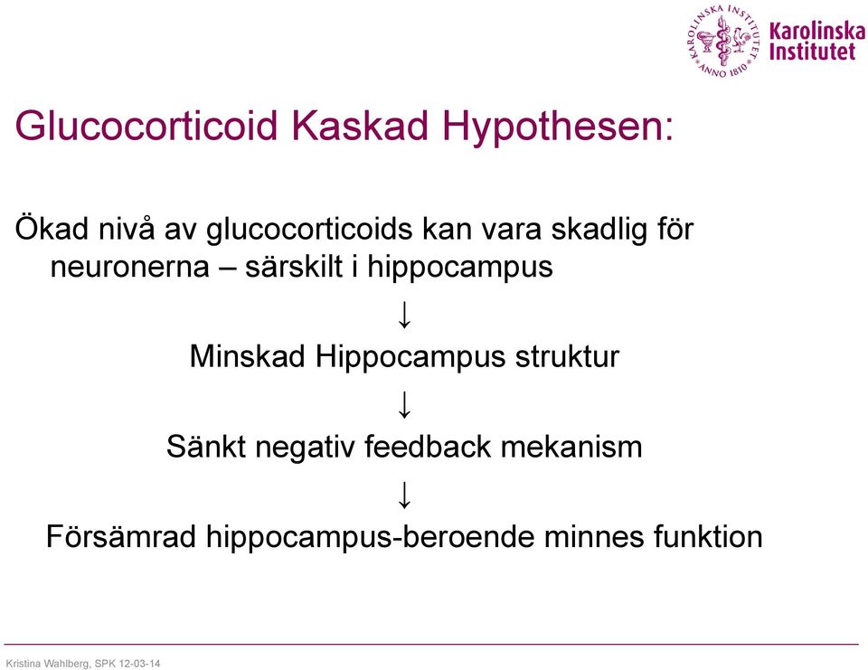 i hippocampus Minskad Hippocampus struktur Sänkt negativ