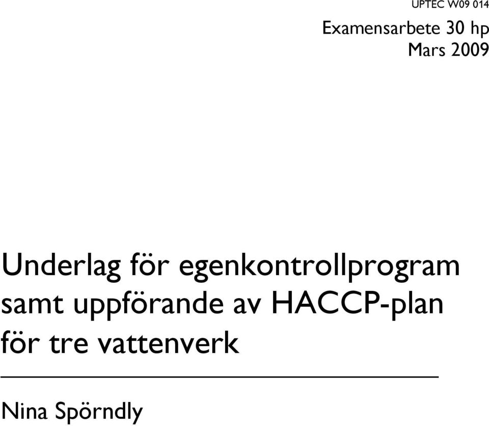 egenkontrollprogram samt