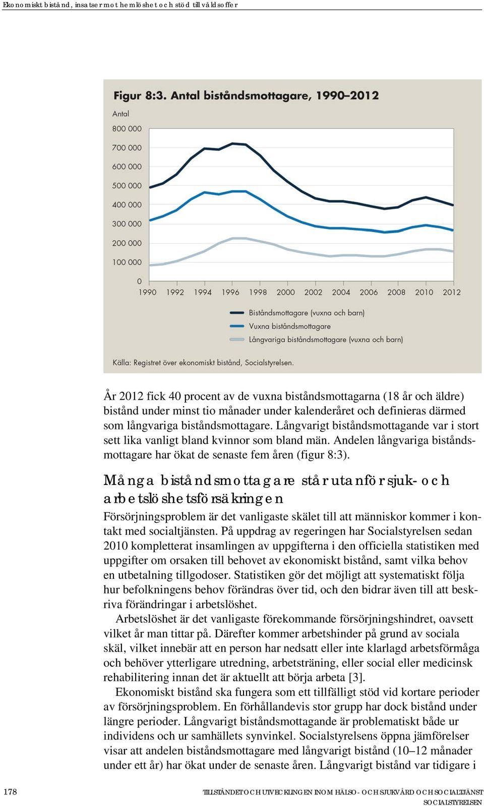 Många biståndsmottagare står utanför sjuk- och arbetslöshetsförsäkringen Försörjningsproblem är det vanligaste skälet till att människor kommer i kontakt med socialtjänsten.