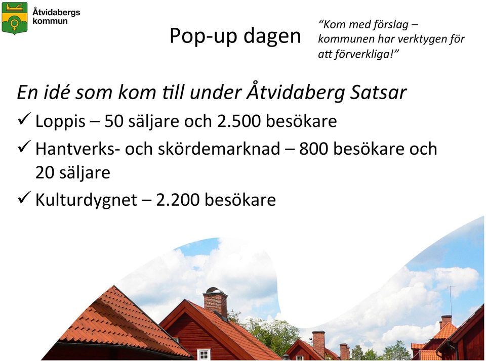 En idé som kom Mll under Åtvidaberg Satsar ü Loppis 50