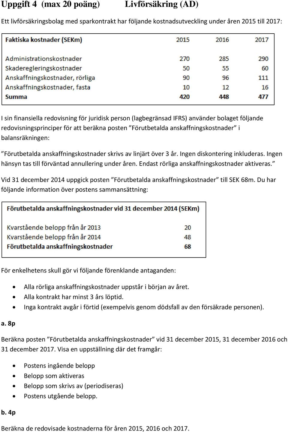 över 3 år. Ingen diskontering inkluderas. Ingen hänsyn tas till förväntad annullering under åren. Endast rörliga anskaffningskostnader aktiveras.