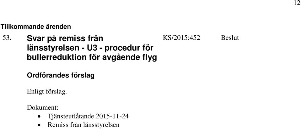 procedur för bullerreduktion för avgående flyg