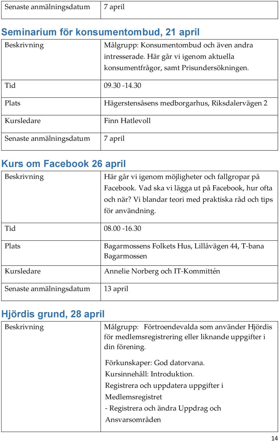 Vad ska vi lägga ut på Facebook, hur ofta och när? Vi blandar teori med praktiska råd och tips för användning. Tid 08.00-16.