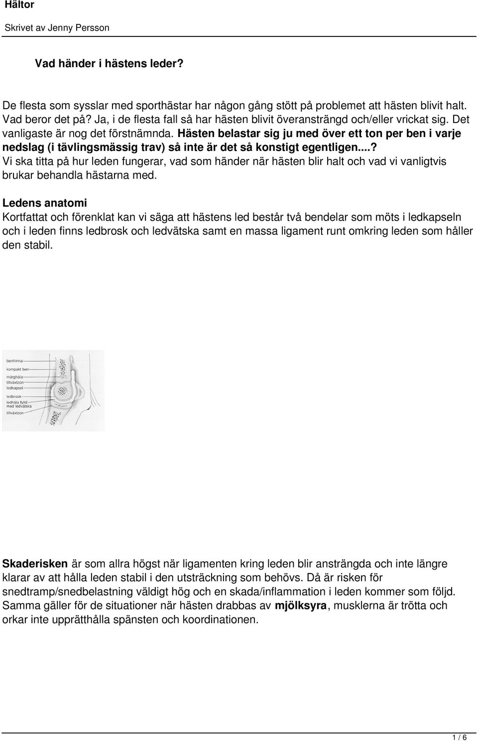 Hästen belastar sig ju med över ett ton per ben i varje nedslag (i tävlingsmässig trav) så inte är det så konstigt egentligen.