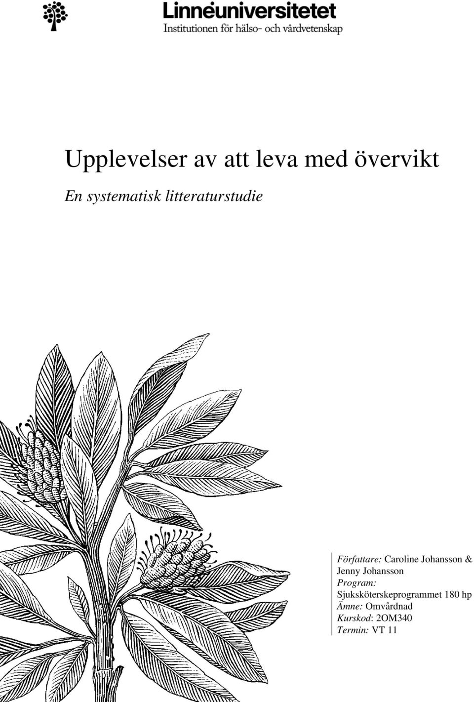 Johansson & Jenny Johansson Program: