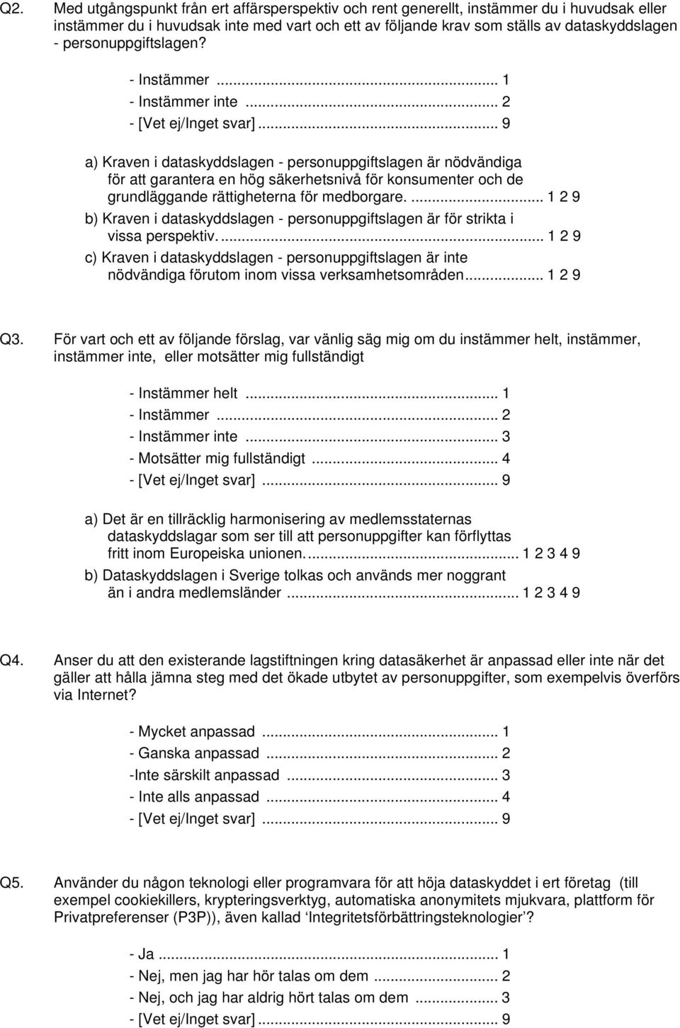 .. 2 a) Kraven i dataskyddslagen - personuppgiftslagen är nödvändiga för att garantera en hög säkerhetsnivå för konsumenter och de grundläggande rättigheterna för medborgare.