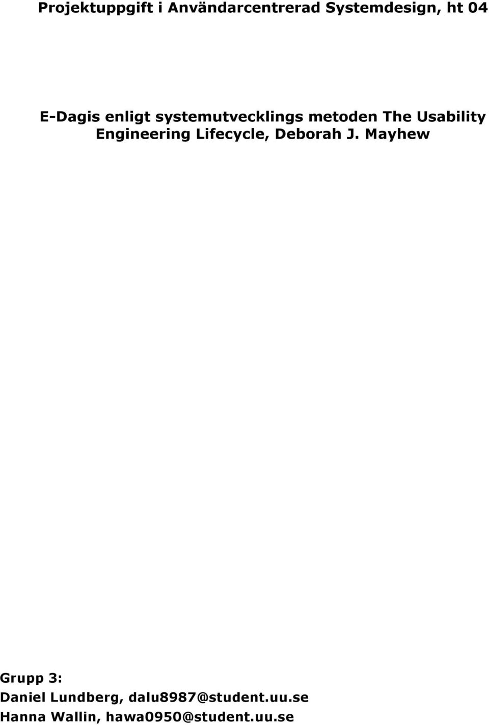 Engineering Lifecycle, Deborah J.