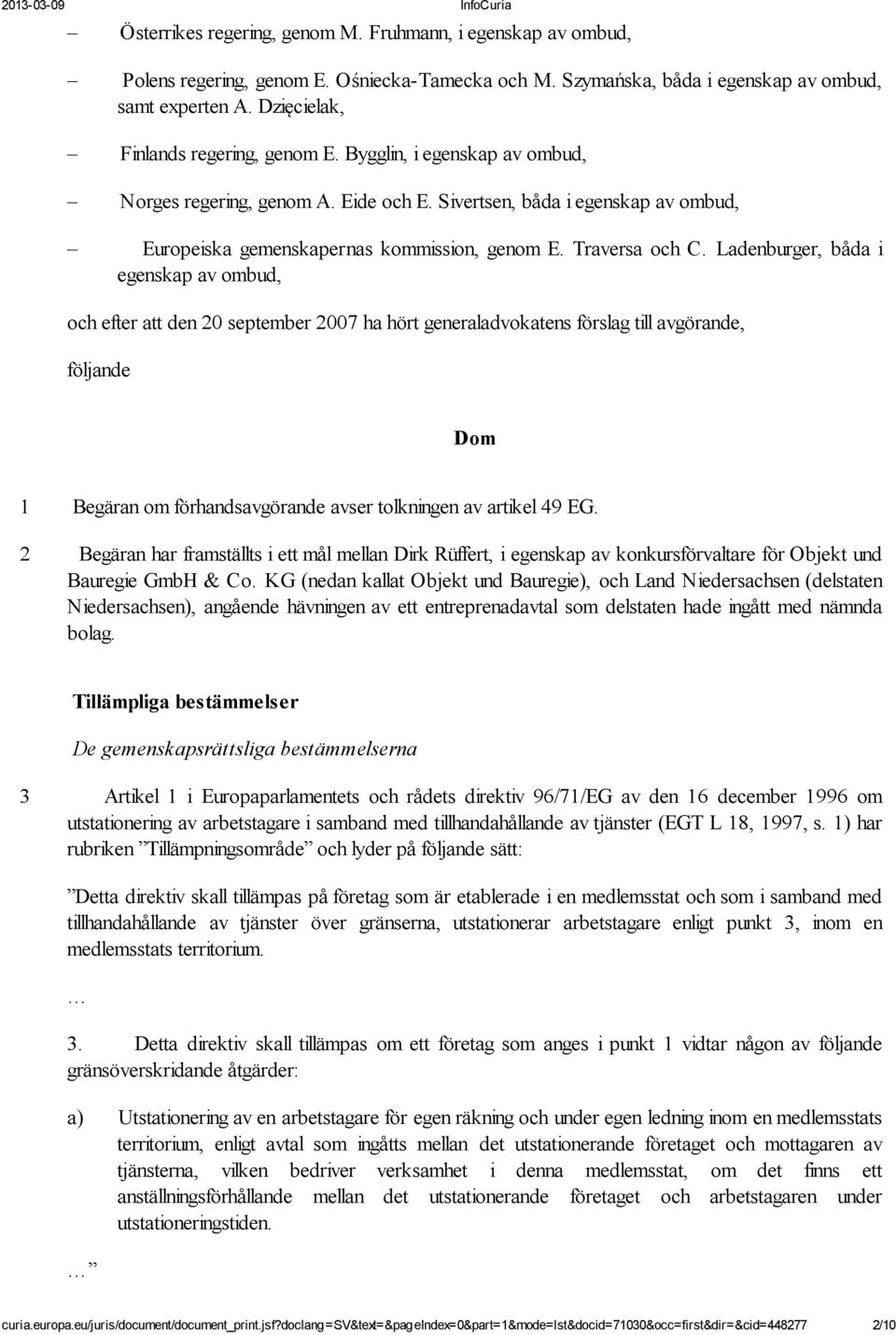 Traversa och C.