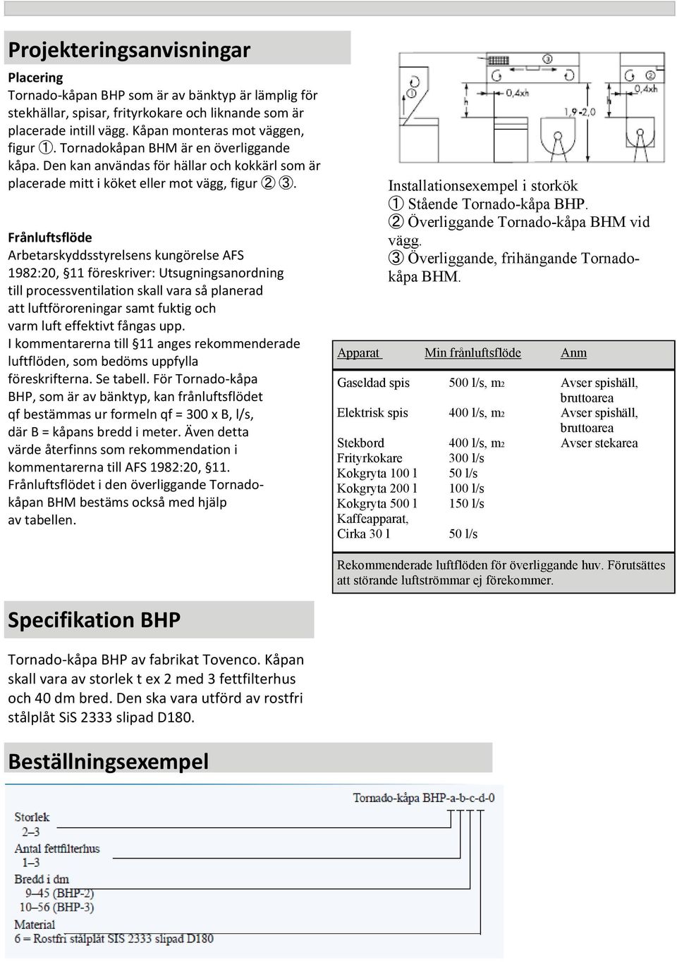 Frånluftsflöde Arbetarskyddsstyrelsens kungörelse AFS 1982:20, 11 föreskriver: Utsugningsanordning till processventilation skall vara så planerad att luftföroreningar samt fuktig och varm luft