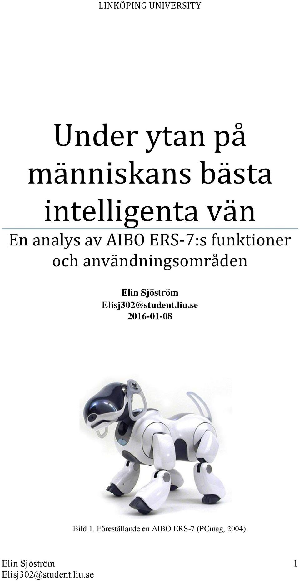 och användningsområden Elin Sjöström 2016-01-08 Bild 1.