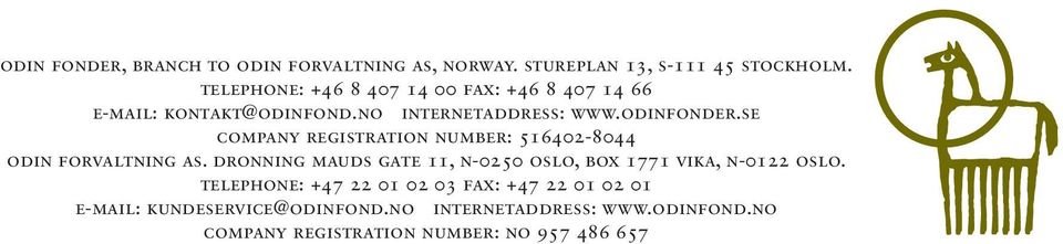 se company registration number: 51642-844 odin forvaltning as.