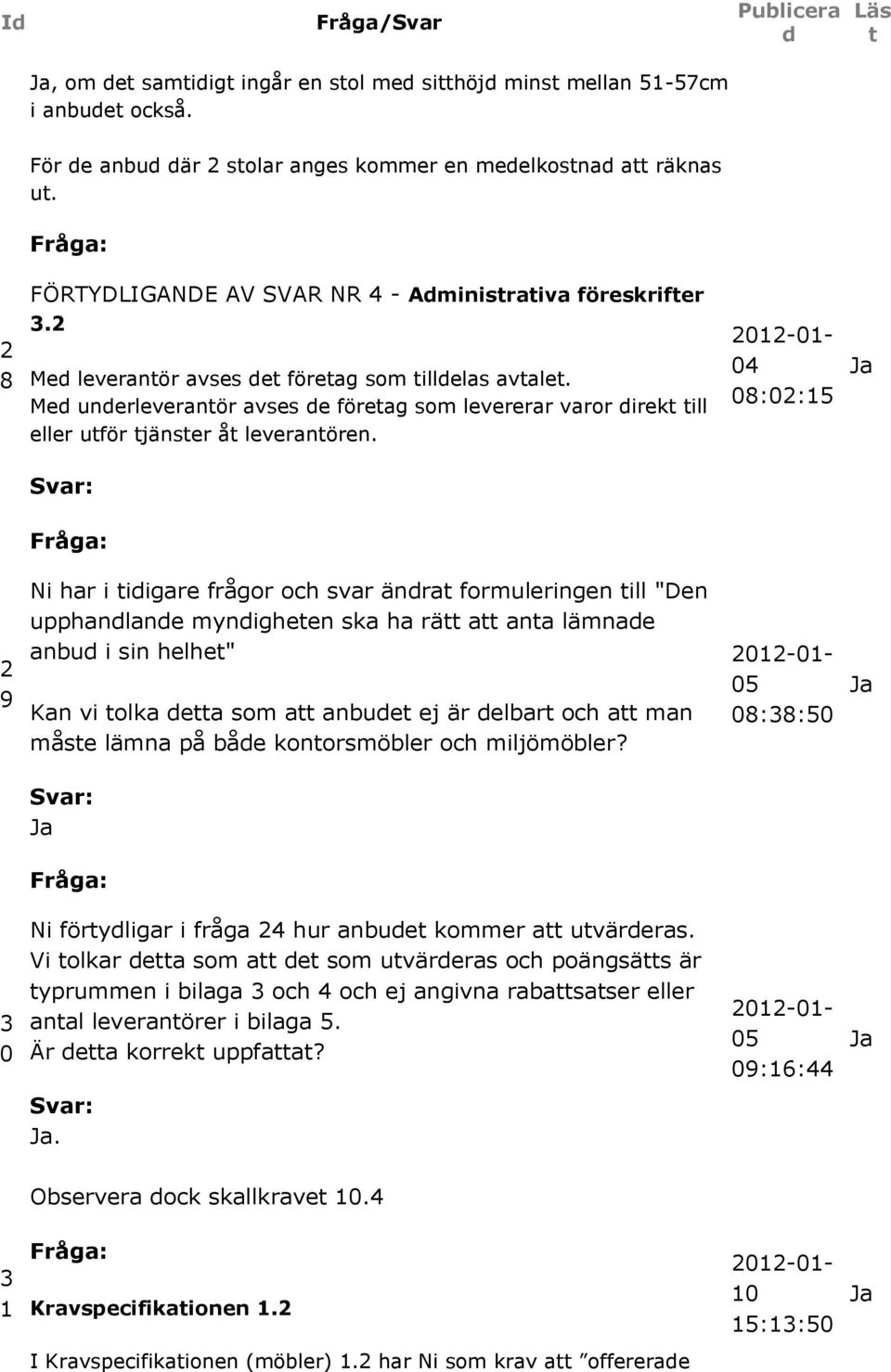 04 08:0:5 9 Ni har i iigare frågor och svar änra formuleringen ill "Den upphanlane mynigheen ska ha rä a ana lämnae anbu i sin helhe" Kan vi olka ea som a anbue ej är elbar och a man måse lämna på