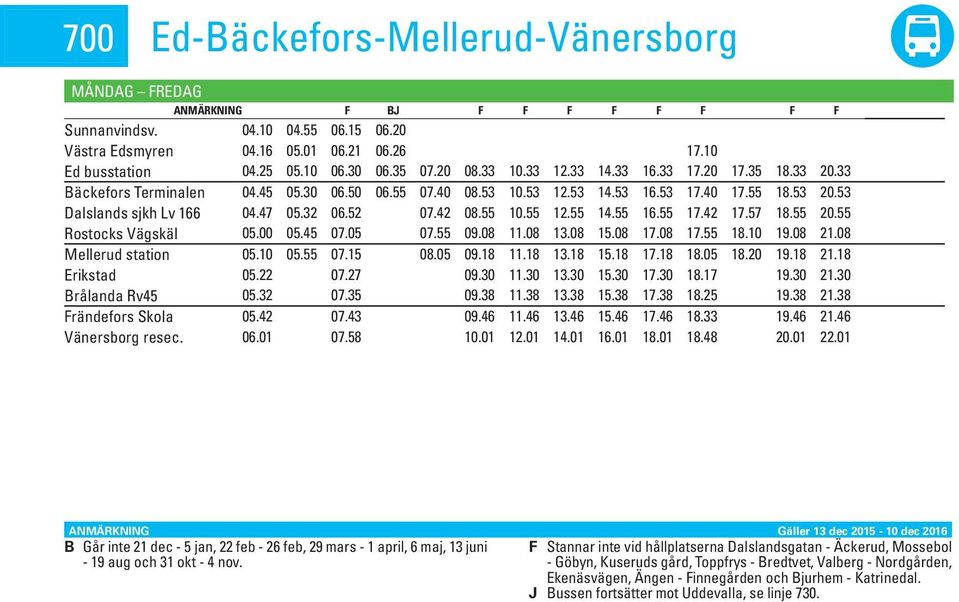 57 Rostocks Vägskäl 05.00 05.45 07.05 07.55 09.08 11.08 13.08 15.08 17.08 17.55 18.10 Melleru station 05.10 05.55 07.15 08.05 09.18 11.18 13.18 15.18 17.18 18.05 18.20 Eriksta 05.22 07.27 09.30 11.