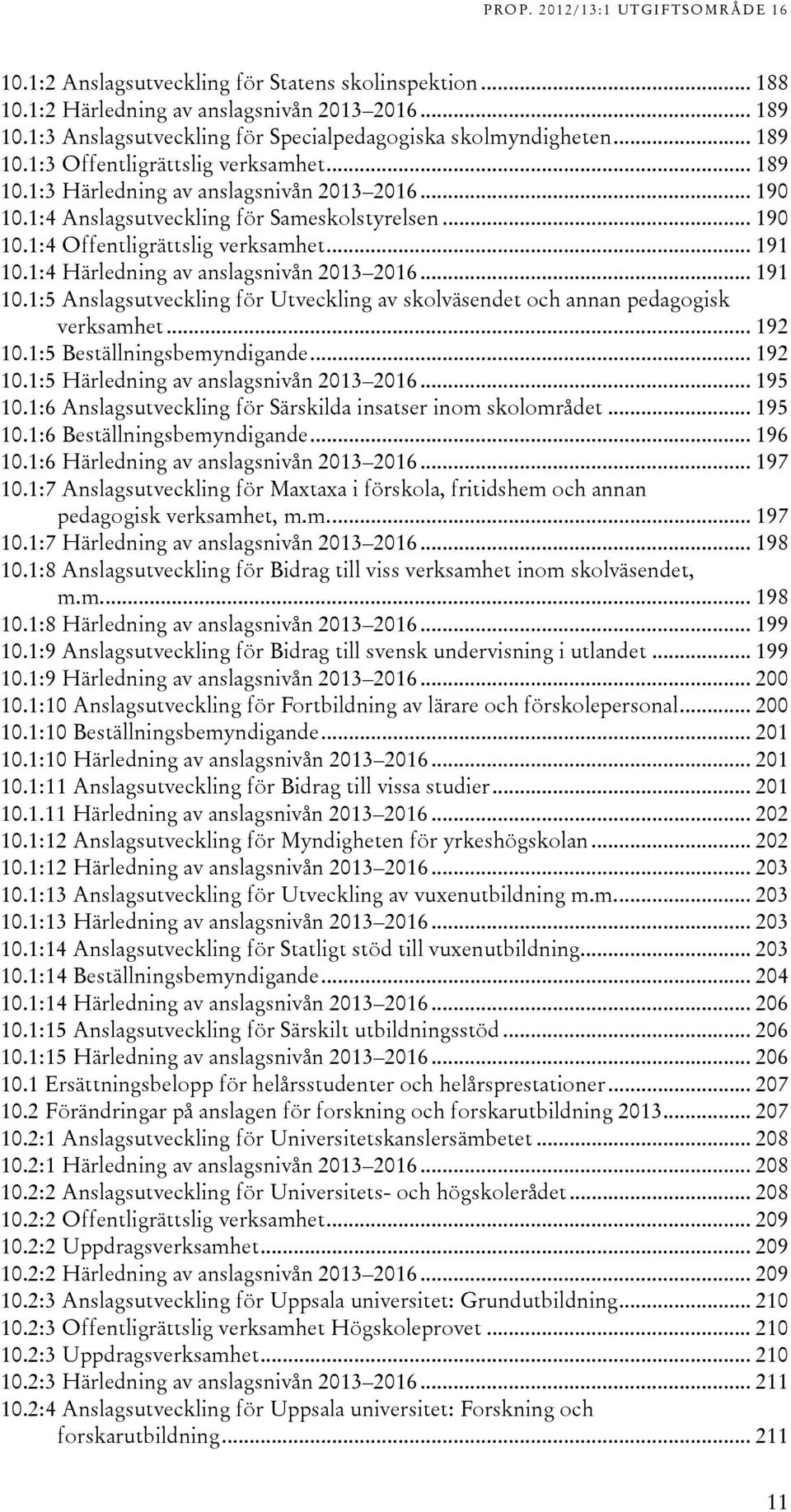 1: Härledning av anslagsnivån 01 016... 191 10.1:5 Anslagsutveckling för Utveckling av skolväsendet och annan pedagogisk verksamhet... 19 10.1:5 Beställningsbemyndigande... 19 10.1:5 Härledning av anslagsnivån 01 016.