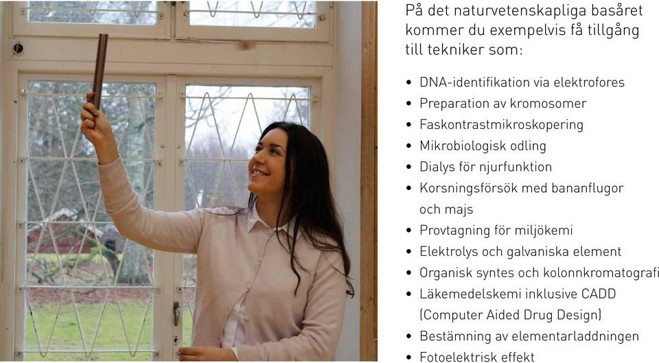 Korsningsförsök med bananflugor och majs Provtagning för miljökemi Elektrolys och galvaniska element Organisk syntes