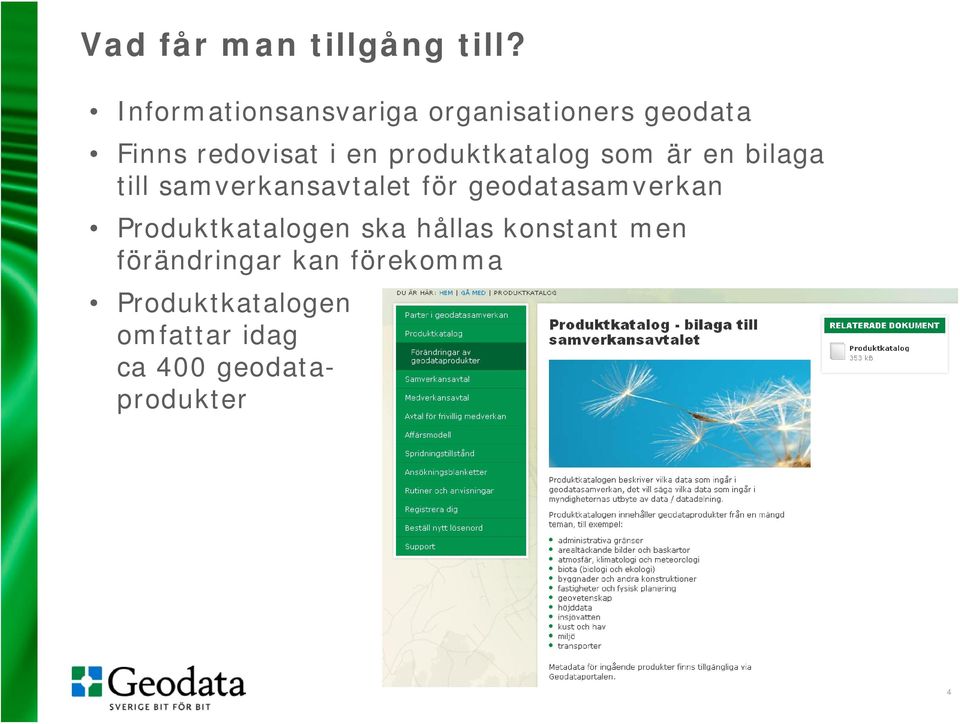 produktkatalog som är en bilaga till samverkansavtalet för