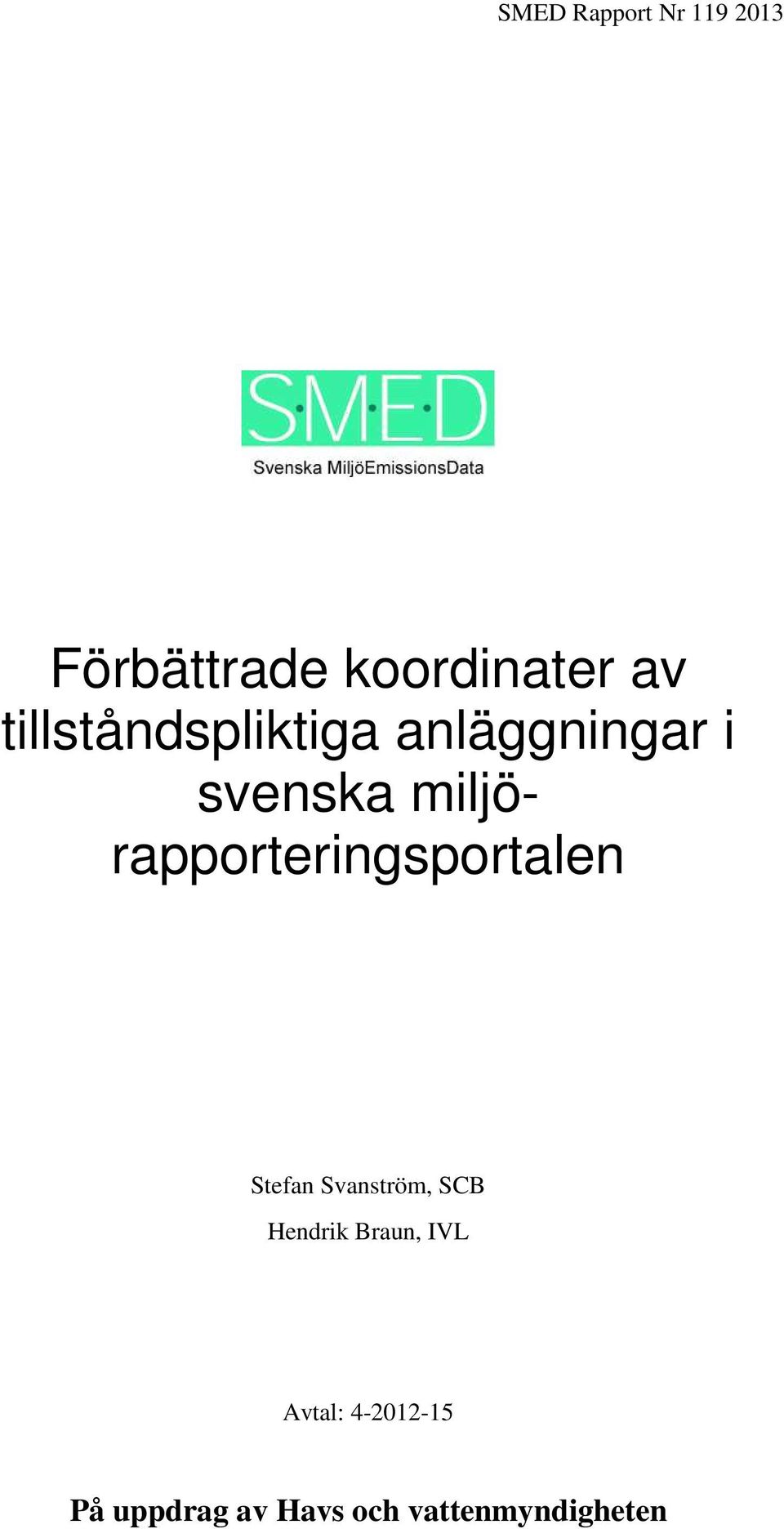 miljörapporteringsportalen Stefan Svanström, SCB