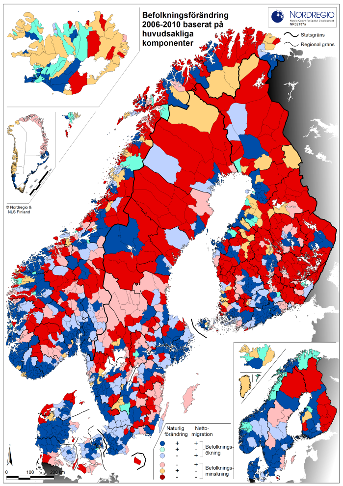 Kommuner Befolkningsändring 2006-2010 på kommunal