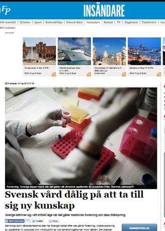 Media: Debattartikel publicerad i 12