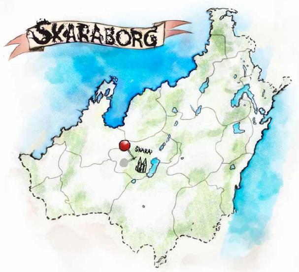 Falköping Gullspång Hjo Karlsborg Mariestad Skara Skövde Tibro Kiras och Luppes Bestiarium (KLUB) är ett delprojekt inom Kulturarv och spelteknologi i Skaraborg (KASTiS), en samverkans och