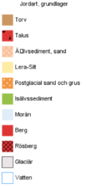 Längs vattendraget Sepposenoja återfinns lera och silt samt torv. Vid översvämningar ökar risken för erosion, ras och skred.