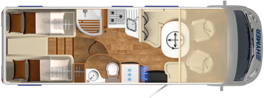 Planlösningar och tekniska data HYMER B-Klass PremiumLine (2017.1) 588 Basis price 88.990,- Measure 727x235 Berths 4 + 1 (SA) HYMER B-Klass PremiumLine (2017.1) 598 Basis price 88.