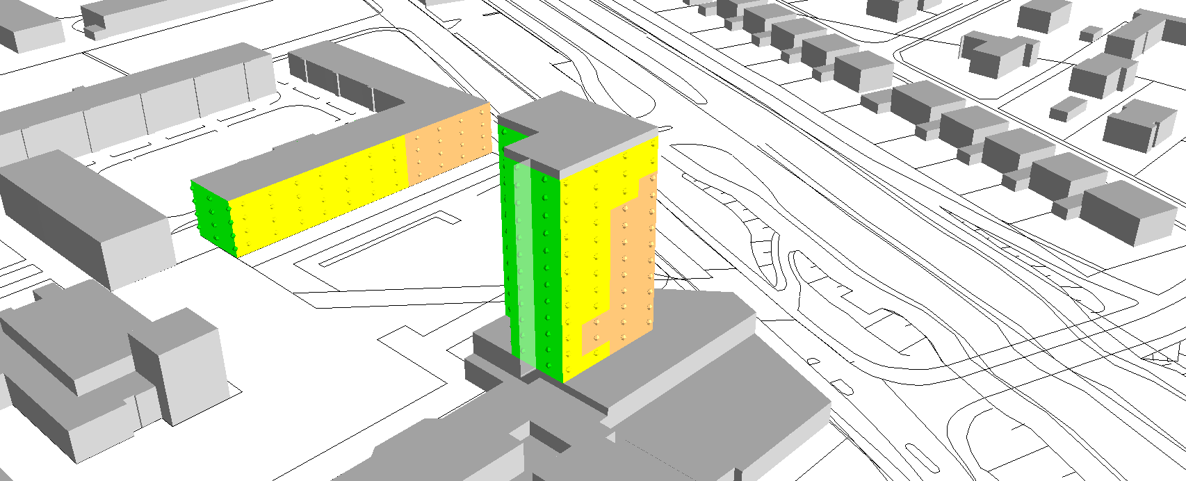 Elev ation in m 2 < <= 2 Elev ation in m 2 < <= 2 VARBERGA Elev ation in m <= 2 2 < TORG, ÖREBRO Trafikbullerutredning Situation framtidsprognos Maximala ljudnivåer vid fasader ÖVRIGT Kartan visar