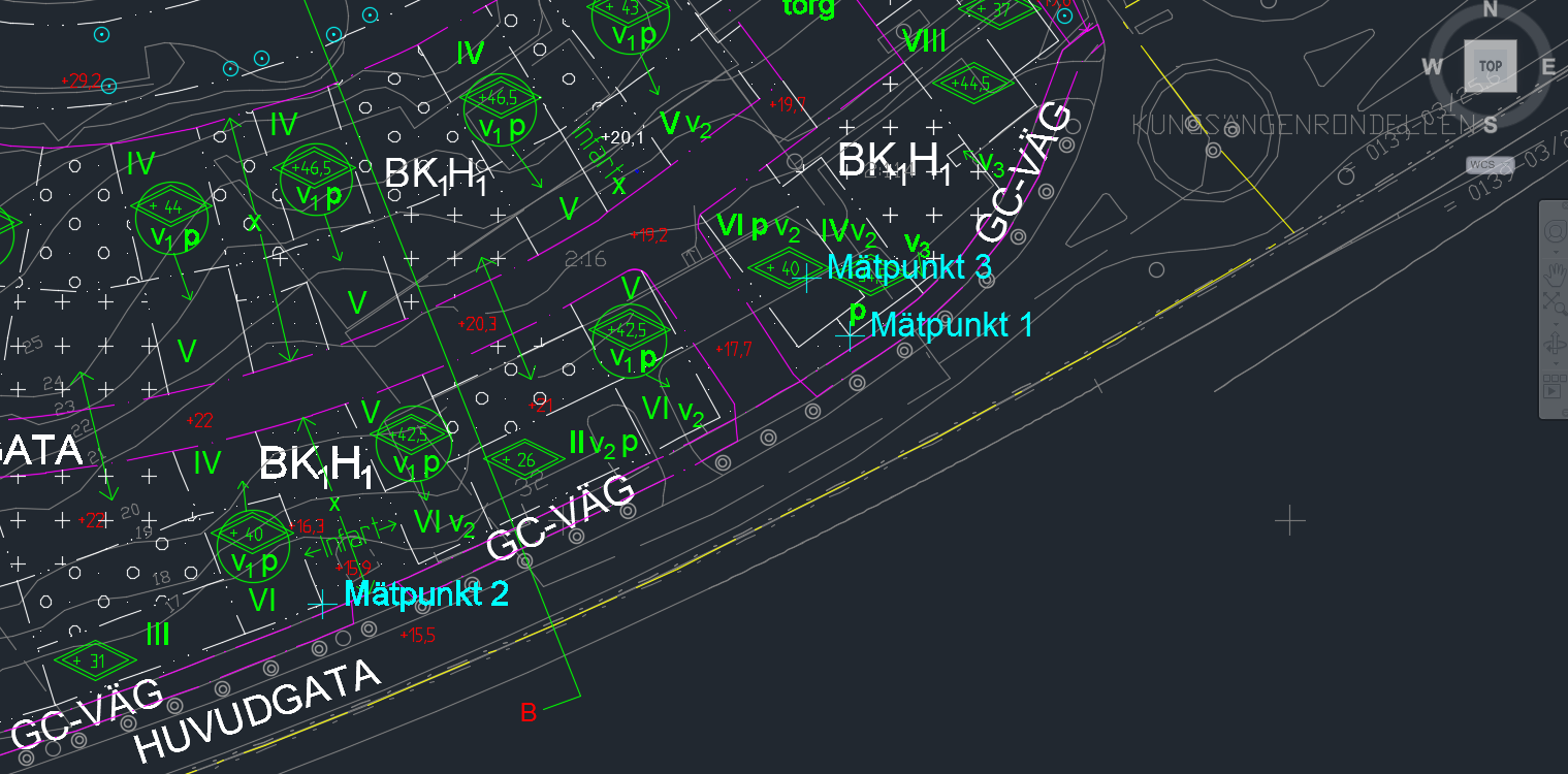 8. Bilaga 1: Mätpunkter Har även levererats som dwg: