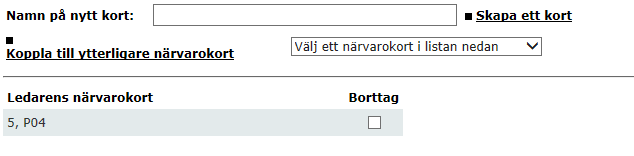 8 (12) Ta bort ledare från ett närvarokort Tryck på "Ledare" i den vänstra menyn. Välj ledare och ta bort den Tryck på den ledare som du vill ska försvinna från ett närvarokort.