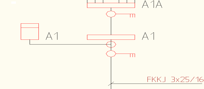 2.3 Huvudlinjeschema I ett huvudlinjeschema framgår det hur de elektriska ledningarna är dragna för försörjning av gruppcentraler i en byggnad.