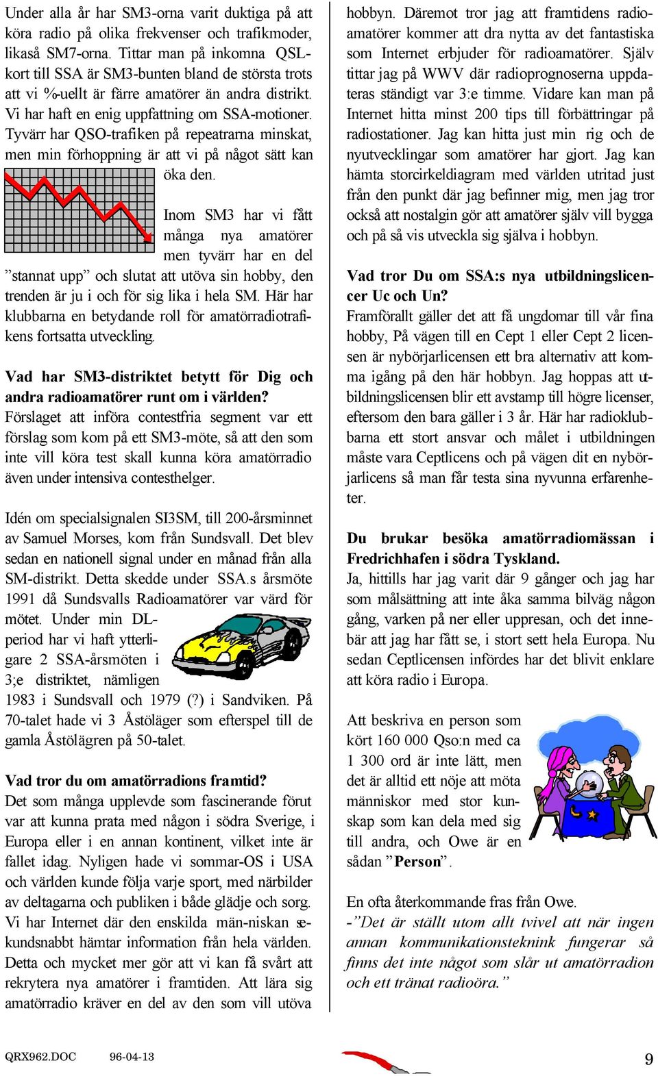 Tyvärr har QSO-trafiken på repeatrarna minskat, men min förhoppning är att vi på något sätt kan öka den.