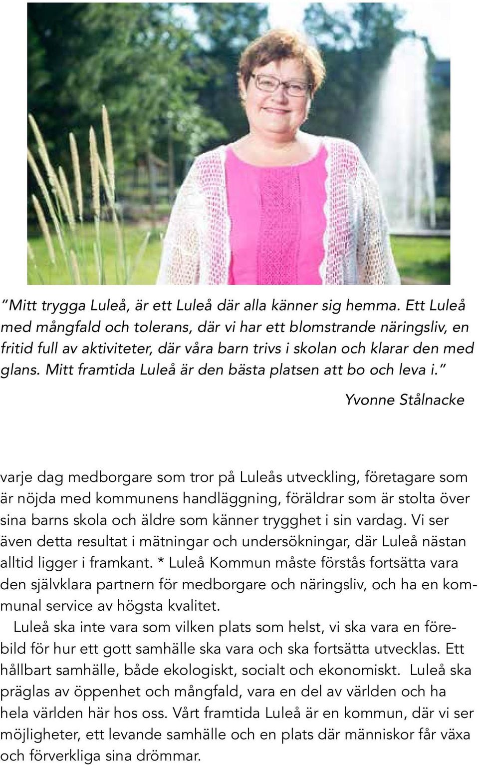 Mitt framtida Luleå är den bästa platsen att bo och leva i.