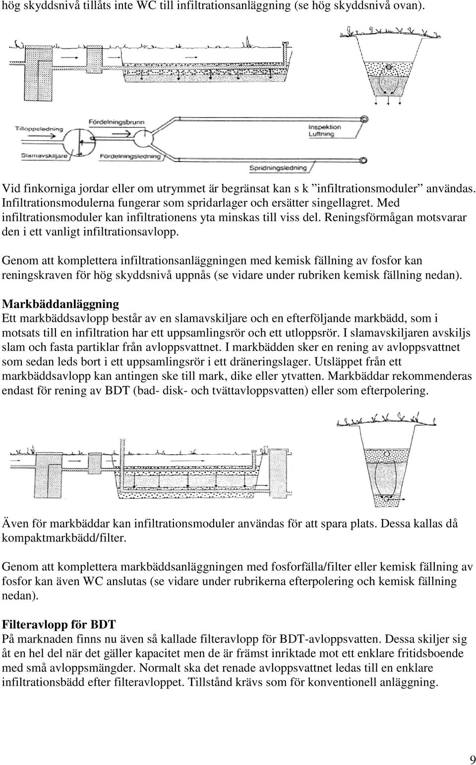 Reningsförmågan motsvarar den i ett vanligt infiltrationsavlopp.