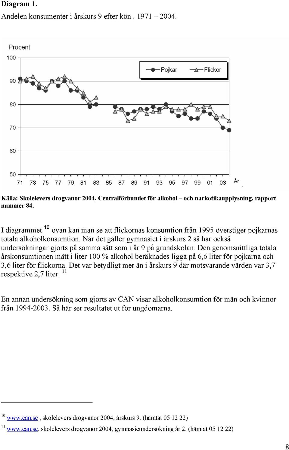 När det gäller gymnasiet i årskurs 2 så har också undersökningar gjorts på samma sätt som i år 9 på grundskolan.