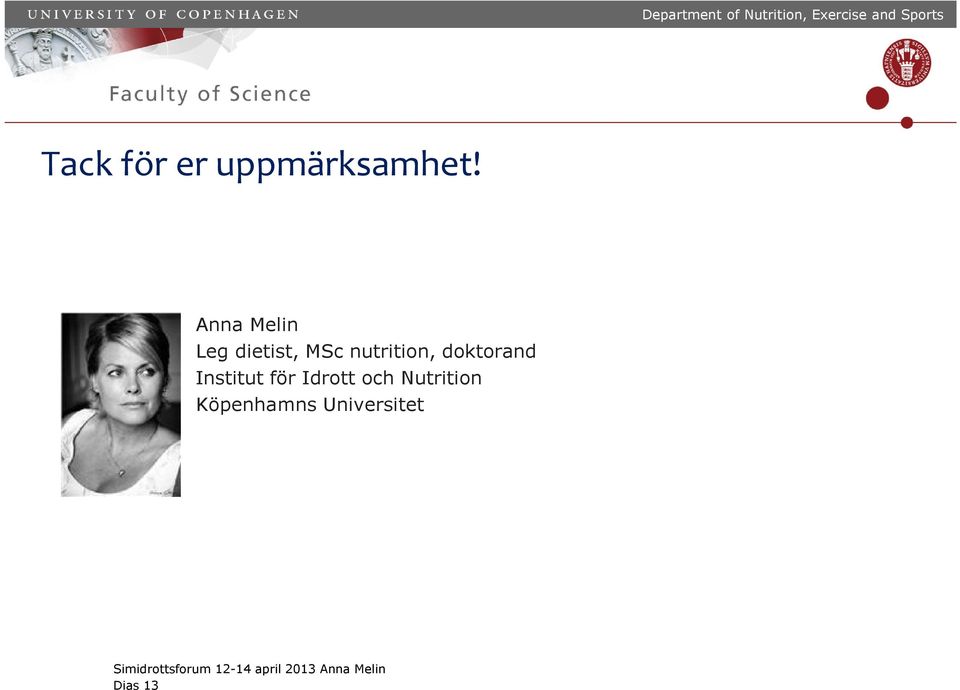 nutrition, doktorand Institut för