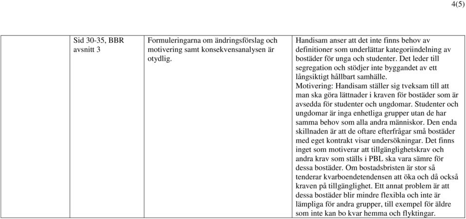 Det leder till segregation och stödjer inte byggandet av ett långsiktigt hållbart samhälle.