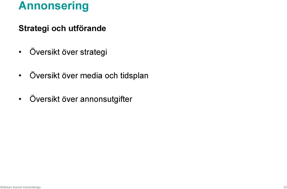 strategi Översikt över media