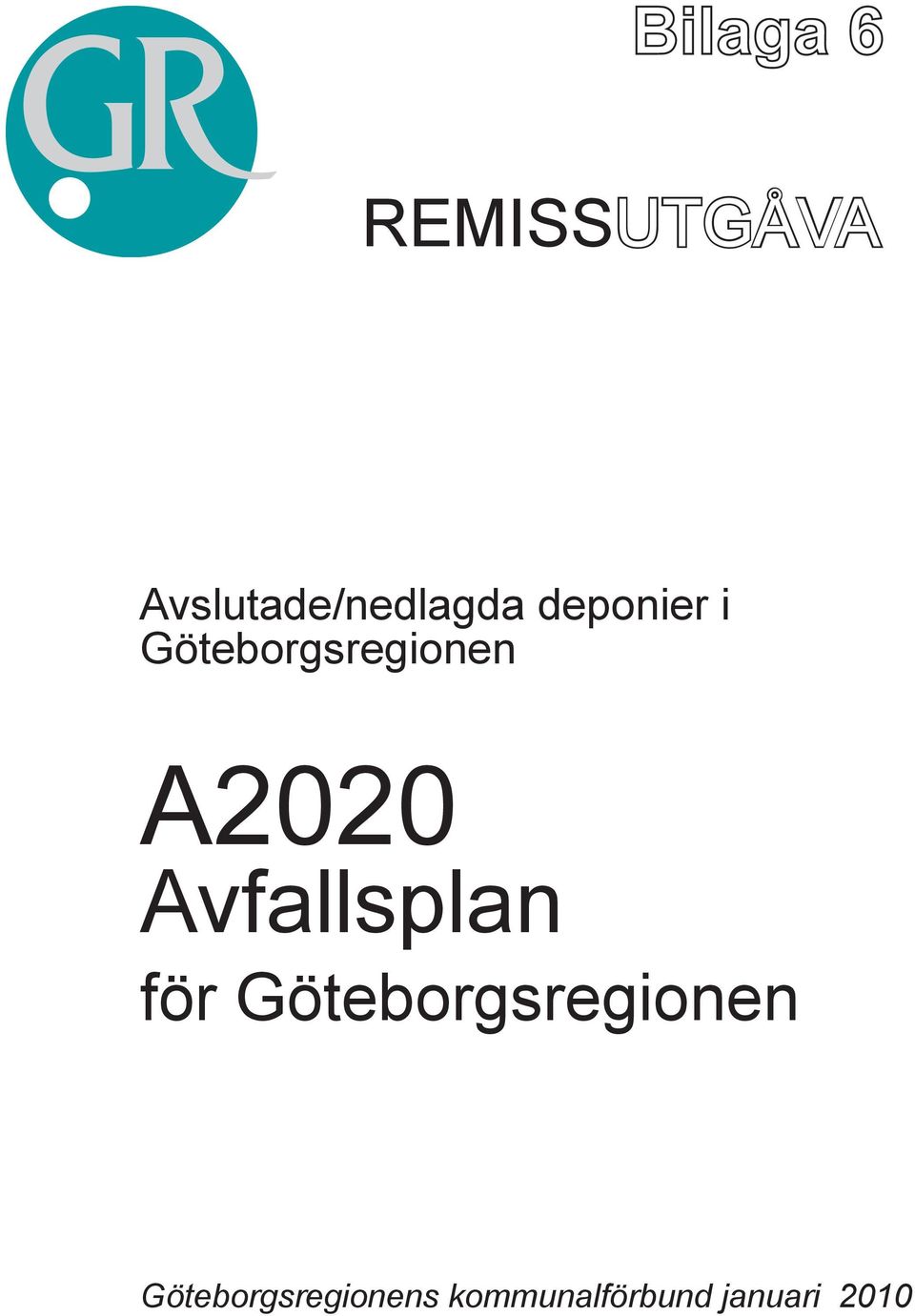 Avfallsplan för Göteborgsregionen